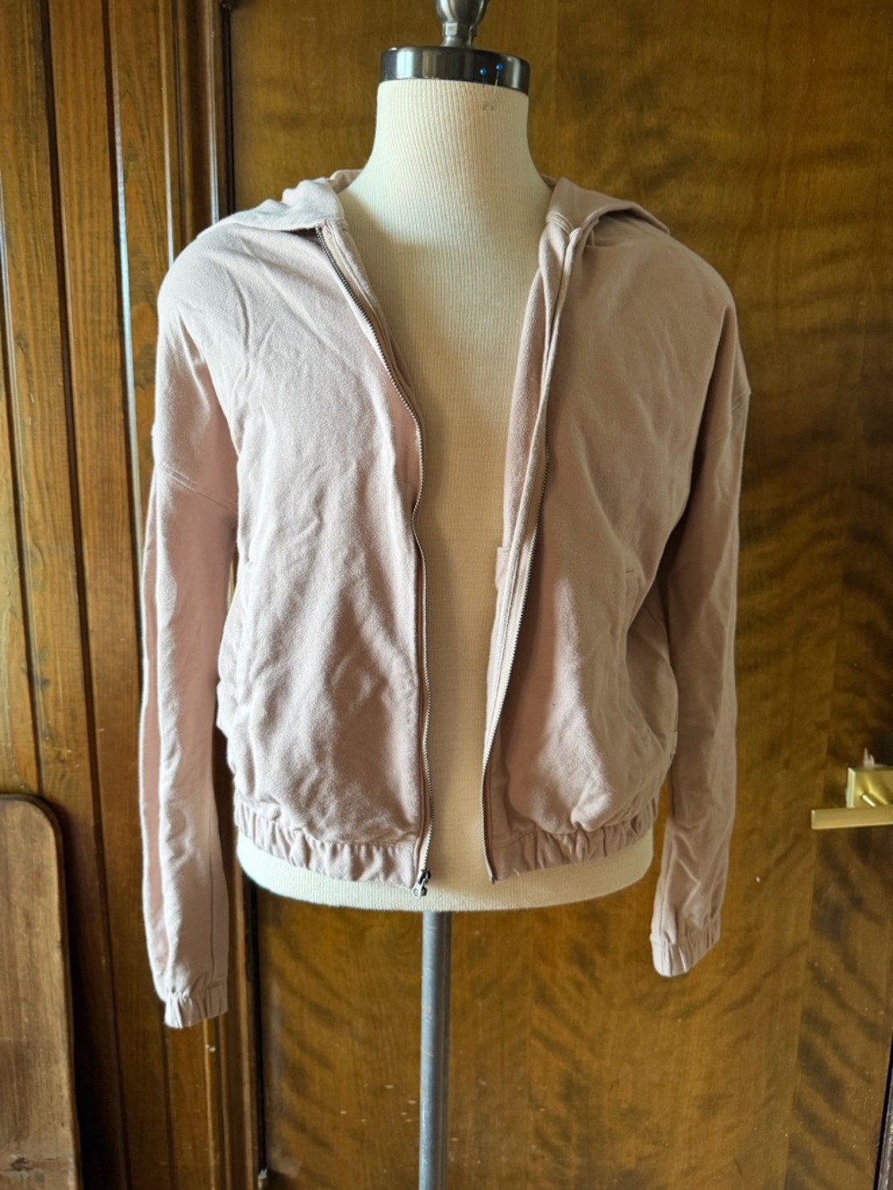 Vuori Dusty Mauve Zip-Up Hooded Jacket
